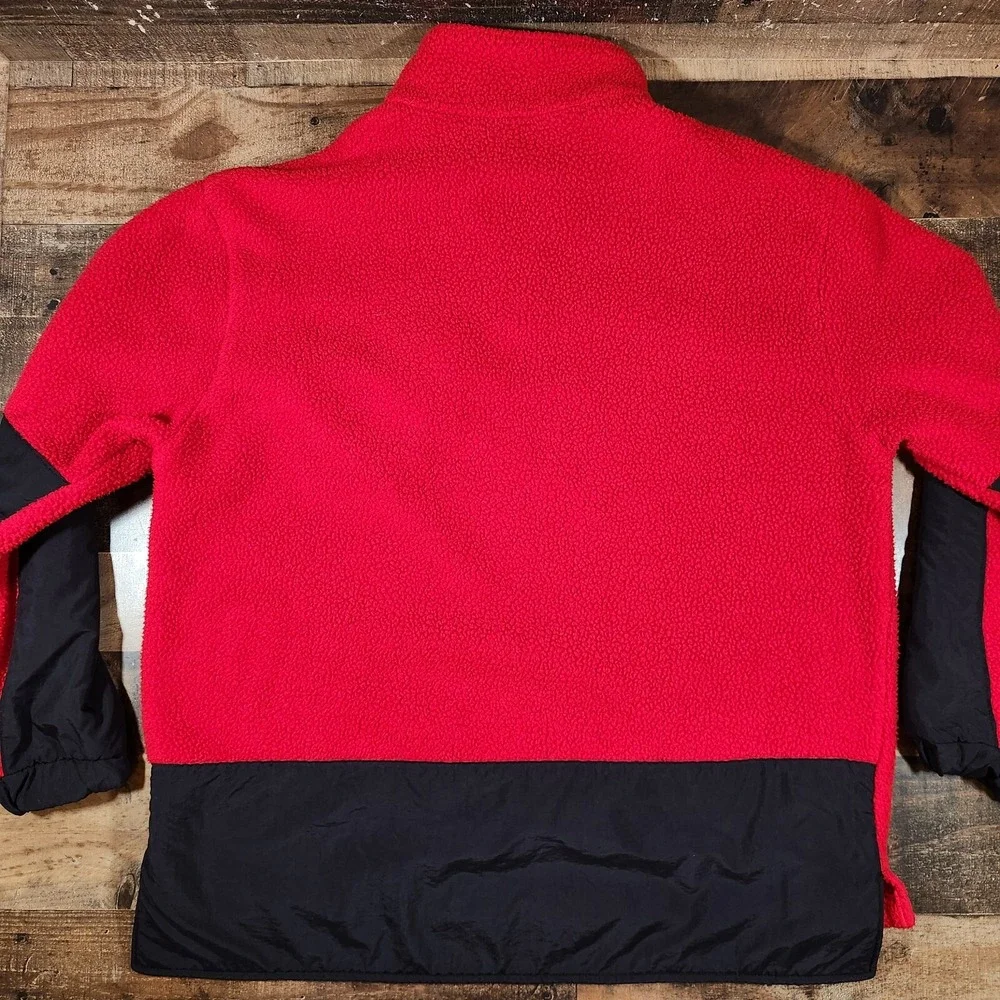 Vintage Ralph Lauren Polo Sport Sweater Mens Large Red Fleece 1/4 Zip 90s